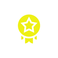 Trophy ribbon with star symbol